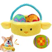 Easter Dog Toys, Easter Basket Hide and Seek Dog Toys, Squeaky Interactive Pu...