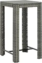 Garden Table Garden Bar Table Grey 60.5x60.5x110.5 cm Poly Rattan