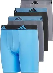 [adidas] Boys Athletic Fit Microfiber Long Boxer Brief Underwear (4-Pack) Designed for Active Sport and All Day Comfort