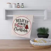 Christmas Tea Towel, "Believe In The Magic Of Christmas"