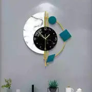 Silent Wall Clock for Living Room Bedroom Wall Decorations Creative Semicircle M