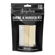 ANGELUS Nubuck and Suede Cleaning Brush and Rubber Block Kit