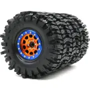 1.9 Mud Slingers Tires Soft Sticky Tyres 120mm / 4.72inch & Metal 1.9 Beadloc...
