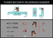 HotWheels(1/64), Silverado "Wolf Creek" Waterslide, Printed White First, Decals