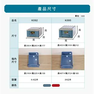 【熊熊好收納】聯府 抽屜式整理櫃 K-092 / K-095 衣物整理箱收納櫃抽屜櫃置物箱收納箱玩具收納衣物收納