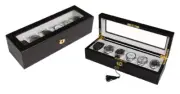 Quality Watch Jewelry Display Storage Holder Case Glass Box Organizer Gift h
