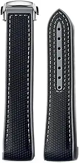 [ENGSH] Sport Silicone Strap for Omega X Swatch Joint MoonSwatch for Seamaster 300 Folding Buckle Watch Band 20mm