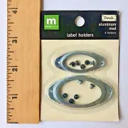 Making Memories Aluminum Oval Label Holders, 2 sizes 4 holders