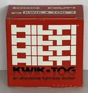 HIlti 5520430 Drywall Anchor KWIK TOG 3 Light Duty Anchor Pack of 50