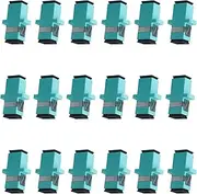 fyboptwu - 18 pcs SC Fiber Optical Coupler SC OM3 Multimode (MM) Fiber Optic Adapter SC Female to SC Female OM3 Multi Mode Network Internet Connector Adapter