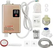 LIUHD 220V 3000W Electric Instant Water Heater, Black, Modern Style, Wall Mount, High Efficiency, Smart Mini Water Heater for Home Kitchen Bathroom