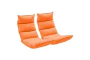 SOGA 2X Foldable Tatami Floor Sofa Bed Meditation Lounge Chair Recliner Lazy Couch Orange
