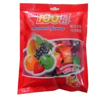 在飛比找PChome24h購物優惠-一百份綜合水果QQ軟糖200g