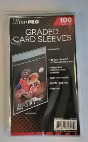 1 Pack of 100 Sleeves - Ultra Pro Resealable Graded Card Sleeves For PSA Cards