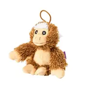 Multipet Mini Bark Buddies Plush Brown Monkey Dog Toy