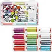 Aurifil USA Color Crush Collection 50wt 12 Large Spools Thread, Multi