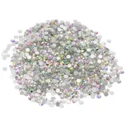 SS12/1440Pcs Glass Diamante Rhinestone, Man Made Gems, AB White