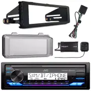 JVC KD-T92MBS Bluetooth CD AUX AM/FM Receiver, Install Kit, SiriusXM Tuner,Cover