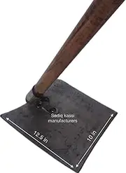 sadiq Kassi since1980 Premium 120pond Heavy Duty Fully Tempered Hand Made Full Size Spade Kassi kahi with Handle