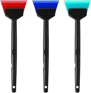 3Pcs Window Tint Squeegee, Rubber Mini Squeegee with Anti Slip Handle, All Purpose Vinyl Wrap Tool Kit for Car Corner Window Windshield Glass Mirror