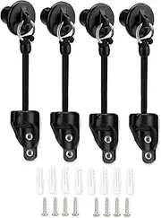CACELY Coolaroo Replacement Parts Bungee Kit and End Cap,Compatible with Coolaroo Outdoor Roller Sun Shade Replacement Parts,Shade Tie Downs(2set,Black)