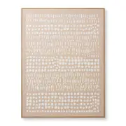E Style Jabari Hand Painted Abstract Wall Art Decor 120x150cm Beige/Cream