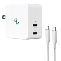 在飛比找PChome24h購物優惠-Allite 65W 氮化鎵快充 USB-C充電器 + C-