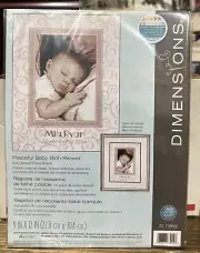 Peaceful Baby Birth Record Cross Stitch Kit Dimensions Kit #70-73992 New