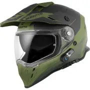 H331 BT Tour EVO Black Green Bluetooth Enduro Helmet
