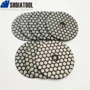 7pcs 4'' #400 B Dry Diamond Polishing Pad Grinding Disc for Granite Marble Stone