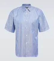[Comme des Garcons Homme Deux] Comme des Garçons Homme Deux Striped cotton shirt UK 16 blue