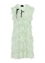 Simone Rocha Ruffled Embroidered Tulle Dress - Mint - 10 (UK10 / S) 10 (UK10 / S)