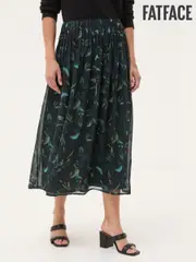 Black Dark Skies Nadine Pleat Skirt (E46913) | $150