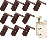 Baby Locks - 10X Child Resistant Door Lock - Removable Secure Sturdy Kids Proofing Baby Stuff for Furniture Kitchen Ovens Drawers Cabinets Fridge Closet Bathroom