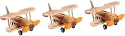 Totority 3pcs Wooden Helicopter Toy Warplane Model Vintage Plane Decor Retro Aircraft Ornament Wooden Decor