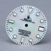 28.5mm Relax Dial , MOP dial ,NH35 dial Silver Indices With BGW9 lume