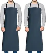 Homsolver 2 Pack Waterproof Rubber Vinyl Apron for Unisex Adult, Lightweight Chemical Resistant Industrial Work Apron