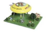 MENARDS OPERATING M&Ms UFO SCENE ANIMATED BUILDING ACCESSORY! O GAUGE TRAIN