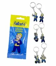 1 x Fallout 4 Collectible Vault Boy Keychain Keyring Key Ring Blind 6 designs