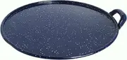 IMUSA USA 11" Round Blue Speckled Enamel on Steel Comal with Side Handle