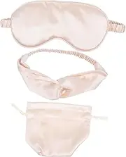 Baluue Elastic Band Sleep Mask Set Piece Travel Eye Mask Blindfold and Bag for Better Sleep