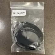 SnapLock Base Braided Fiber Cloth inline PTT/Mic Right Angle 3.5mm SL+1W-3.5-WA
