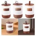 Pottery Storage Jar Airtight Food Container for Flour Farmhouse Countertop