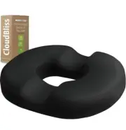 Cloudbliss Donut Pillow Seat Cushion for Tailbone Pain Relief and Hemorrhoids