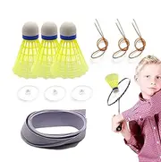 Portable Badminton Trainer Set - Indoor Badminton Trainer Set | Solo Rebound Practice |Single Playing Badminton | Badminton Training Devive | Training Device for Badminton Learners and Children
