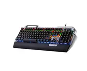 K55 104 Keys Blue Switches Wired USB Keyboards Programmable Gaming Marquee Keyboard with Hand Rest for PC Gamer Computer Desktop