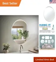 Versatile Oval Frameless Mirror - Premium Handcrafted Glass for Lasting Quality