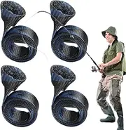 Casting Rod Sleeve - Fishing Rod Protector - 4 Pack Elastic Heavy-Duty Protector Gloves Tools for Garage Wall Ceiling Truck Car Roof Bed Deck Travel
