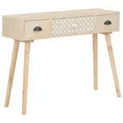 Console Table with 3 Drawers 100x30x73 cm Solid Pinewood