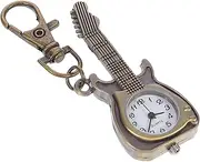 [WRITWAA] Pocket Watch Keychain Nurse Watch Mens Necklace Movement Watch Guitar Watch Keychains for Men Retro Pocket Trendy Necklace Retro Watch Necklace J Necklace for Men Mens Quartz
